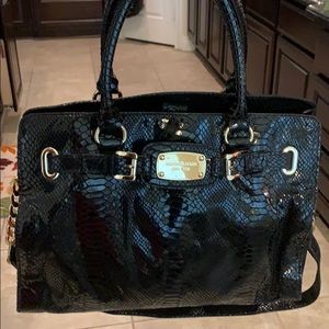 Michael Kors limited edition black leather satchel